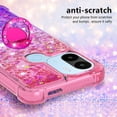 thumbnail image 4 of Clear Case for Xiaomi Redmi A1 with Kickstand for Girls Women, Floating Liquid Holographic Sparkle Glitter Case Bling Gradient Quicksand Cover for Xiaomi Redmi A1/A1+ JB Pink Mauve, 4 of 14