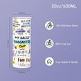 thumbnail image 3 of Skinny 20 OZ Straight Stainless Steel Tumbler (Funny Sarcastic), 3 of 6