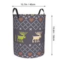 thumbnail image 2 of DouZhe Waterproof Collapsible Large Laundry Baskets, Christmas Santa's Deer Prints Circular Hamper with Handles, 2 of 6