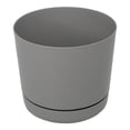 thumbnail image 2 of Maceta Redonda con plato Duraware Fincsa Espiral 6.5 Pulgadas  Gris Perla con fibra, 2 of 4