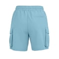 thumbnail image 5 of Hurxie Hiking Shorts for Women High Waisted Pull On Cargo Casual Golf Water Resistant 7 Inch Inseam Mid Thigh Shorts Light Blue,S, 5 of 5