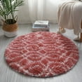 thumbnail image 2 of Living Room Rug, Plaid Round Bedroom Soft Mat Artificial Rugs Washable Rug Plush Fuzzy living Room Furniture Spring Decor Gifts for Housewarming for Dorm Nursery Kids Rug Decor Aesthetic, 31x31IN, 2 of 2