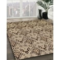 thumbnail image 3 of Ahgly Company Machine Washable Indoor Rectangle Abstract Brown Sugar Brown Area Rugs, 5' x 7', 3 of 7