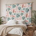 thumbnail image 3 of Sage Green Red Coral Tapestry for Bedroom Wall Hanging Tapestry, Coastal Nautical Summer Beach Ceiling Backdrop Tapestries Poster Blanket Wall Decor for Teens Room Living Room Dorm 59" x 79", 3 of 8