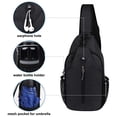 thumbnail image 3 of Crossbody Sling Backpack Sling Bag Travel Hiking Chest Bag Daypack-black, 3 of 5