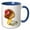 Blue/White, variant on 3drose, Cute Lady Bug on Brown Mushroom, 15oz Mug