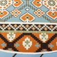 thumbnail image 3 of SAFAVIEH Veranda Dogon Geometric Indoor/Outdoor Area Rug, Green/Terracotta, 5'3" x 5'3" Round, 3 of 6