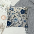 thumbnail image 2 of Nawypu  Pillow Covers Chinoiserie Throw Pillow Cover, Decorative Blue and White Floral Cushion Case Pillowcase for Sofa Couch Bed Living Room Chair Farmhouse, Square Chinese Flowers, 2 of 5