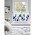 thumbnail image 4 of Half Window Curtains 24 Inches Long, Blue Tulip Window Treatment Curtain Drapes, Spring Pastoral Flower Watercolor White Short Curtains Tiers for Kitchen Over Sink, 27.5"x24", 2 Panels, 4 of 7