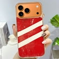 thumbnail image 3 of Case For Apple iPhone Air / 17 Pro / 17 Pro Max Series Case, Slim Thin Transparent Flexible Clear TPU Shockproof Phone Case For iPhone 17 Series, Red White Strip, 3 of 6