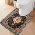 thumbnail image 5 of Toilet Rug Rectangle Bathroom Rugs Non-Slip Soft Plush Machine Washable Contour Bath Mat Mandala Floral 24x16, 5 of 9