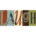 thumbnail image 2 of Vision Studio 14x8 White Modern Wood Framed Museum Art Print Titled - Laugh Panel, 2 of 4