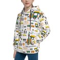 thumbnail image 2 of Sikiie Transportation Cartoon Youth Hoodie Sweatshirt Pullover Hooded Classic Casual Essentials Hoodiefor Boys Girls Kids -Medium, 2 of 6