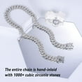 thumbnail image 6 of Mens Cuban Link Chain Silver/Gold 8''16''18''20''22''24''26"28"30" Necklace Iced Out Thick Chain For Women Bling Diamond Cut Cuban Link Chains For Men Hip Hop Jewelry, 6 of 8