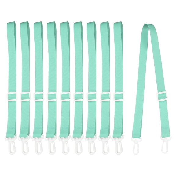 Water Bottle Holder Lanyard, Polyester Water Bottles Sling Strap Adjustable Water Bottles Holder Shoulder for Outdoor Camping Walking, Cyan/10 PCS