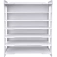 thumbnail image 7 of 7 Tier Literature Organizer Rack Horizontal Organizer for Home White File Holder Office Desk Mail Letter Tray & Paper Sorter Document Notebooks Storage Rack, 7 of 7