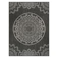 thumbnail image 4 of CAMILSON Indoor Outdoor Rug, 8' x 10' Dark Grey Medallion Area Rugs, 4 of 9