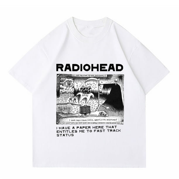 Camisetas con estampado de Radiohead para hombre ropa de manga corta 100 algodon de gran tamano estilo Vintage Hip Hop informal Unisex Walmart en linea