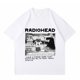 thumbnail image 3 of Camisetas con estampado de Radiohead para hombre, ropa de manga corta, 100% algodón, de gran tamaño, estilo Vintage, Hip Hop, informal, Unisex, 3 of 4