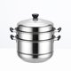 thumbnail image 3 of EeaseMX Vaporera multifunción de acero inoxidable de tres capas, universal, para cocina de inducción y gas (28 cm) (doble fondo), 3 of 7