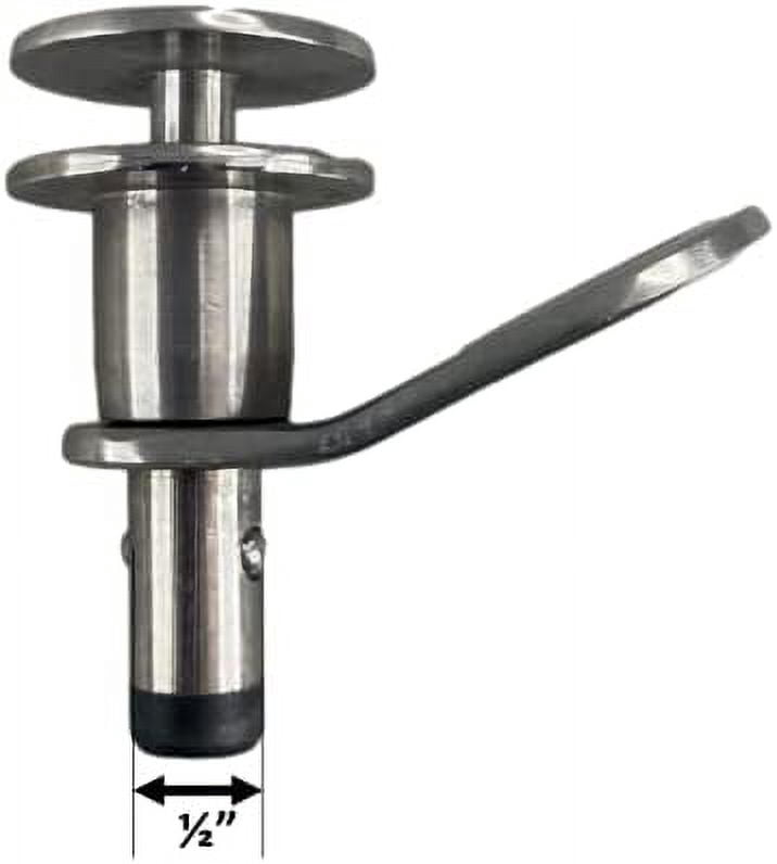 Pactrade Marine Boat Pontoon Deck Dockside Quick Release Fender Lock Stainless Steel 316 Mounting Pins Threaded Drain Plug NPT Docking Hole for Rope Line Secured Button Diameter (1/2" Pin)