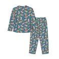thumbnail image 2 of Rateoe Corgi with Flowers Pattern Womens Pajamas Set Long Sleeve Sleepwear Button Down Nightwear Soft Cotton Pj Lounge Sets, 2 of 9