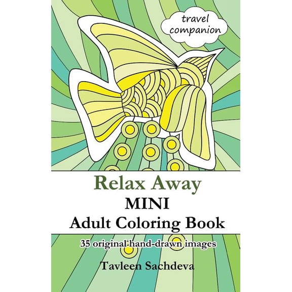 Relax Away Mini Adult Coloring Book (Paperback)