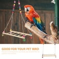 thumbnail image 3 of Miangastore Wood Bird Cage Hanging Ladder Toy Multi 1Pcs 11.8X5.1X17.7In, 3 of 8