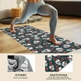 thumbnail image 4 of Green Skull Rose Pattern Hot Yoga Mat Towel Non Slip for Hot Yoga - Quick-Drying Yoga Mat Cover with 4 Corner Pockets with Travel Bag - Hot Yoga Towel Non Slip Grip Moisture Wicking Sweat 70"x26", 4 of 6