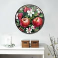 thumbnail image 2 of Yayeee Wall Clock Battery Operated 9.5" Silent Quartz Non-Ticking for Living Room Decor, Red Apple Pattern, 2 of 8