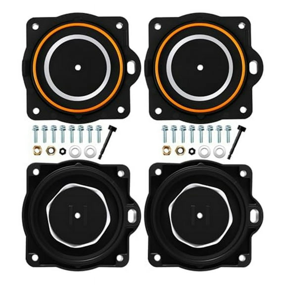 2 Air Pump Rebuild Kit Compatible with Hi Blow / Aerators, Includes 4 Diaphragms, Screws and Safety Pins