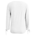 thumbnail image 6 of Endives Women's Shirts V Neck Long Sleeved Shirt Top Loose Dress Casual White Shirt Plus Size, 6 of 6