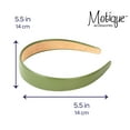 thumbnail image 5 of Motique Accessories 1 inch Vegan Leather Headband for Women and Girls (Olive), 5 of 6