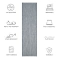 thumbnail image 6 of SAFAVIEH Courtyard Blair Geometric Indoor/Outdoor Runner, 2'3" x 14', Blue/Light Grey, 6 of 10
