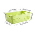 thumbnail image 3 of Plastic Storage Basket with Handles - 21.5x14x7.5cm Stackable Organizer Box for Home, Kitchen, Bathroom - Blue, Pink, White, Orange, Green Options, 3 of 6
