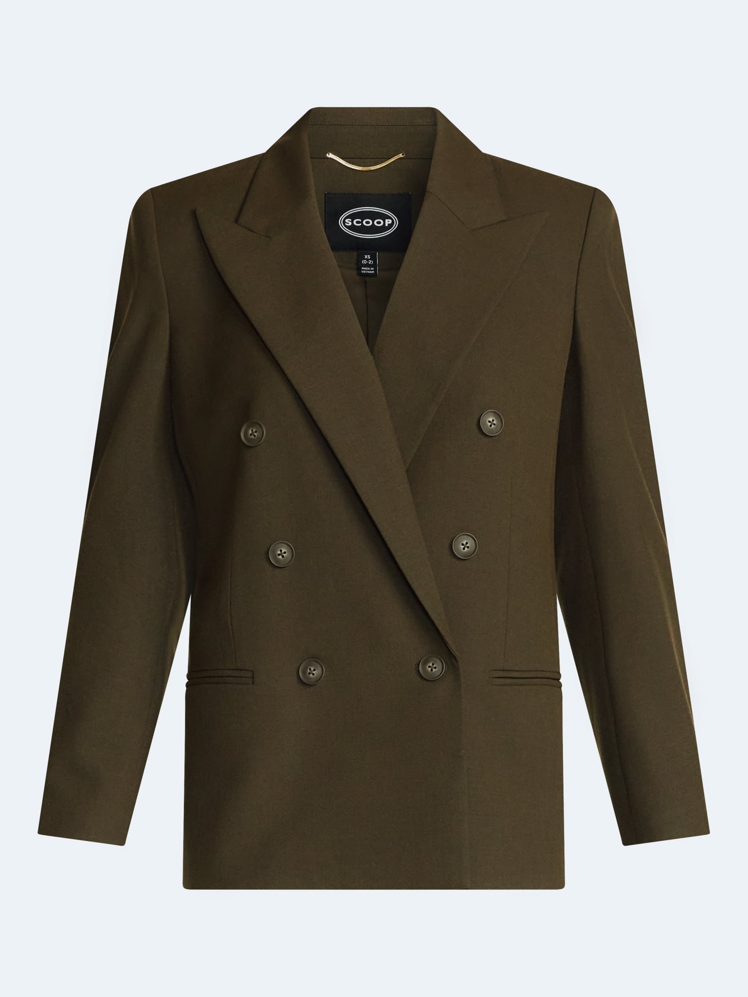 Scoop Women's Double Breasted Blazer, Sizes XS-XXL