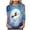 Light Blue, variant on vigerkar Women's 3/4 Sleeve Crewneck Graphic T-Shirt Witch Pumpkin Skull Print Gothic Style Pullover Tops (Orange, XL)