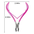 thumbnail image 2 of Professional Cuticle Trimmer Nail Cuticle Cutter Stainless Steel Cuticle Nippers with Sharp Blades of Cuticle Remover Clippers Manicure Tools Double Spring - Pedicure Nail Tools (Pink - 4 Pack), 2 of 7