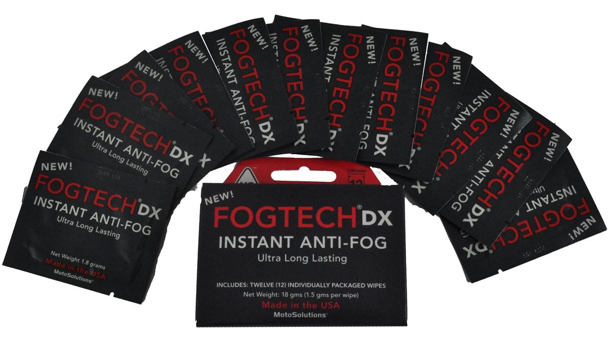 100 Pieces 100 Pack of Wipes MotoSolutions FogTech DX Anti-Fog Wipes 