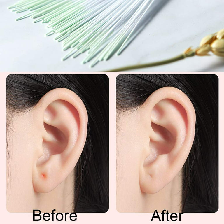 Earrings Hole Cleaner, 180pcs Ear Hole Floss Disposable Piercing Aftercare Cleaner  Earrings Piercing Ear Removal Kit Cleaning Tool Pierced Ears 