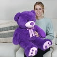 thumbnail image 5 of LotFancy Giant Teddy Bear Stuffed Animal, Gift for Girls Girlfriend Wife, Purple, 39", 5 of 8