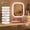 Pink, variant on Unique Designer Vanity Mirror Three ColorsLEDLight Makeup Mirror Touch Control Desktop Mirror Bedroom Dressing Mirror