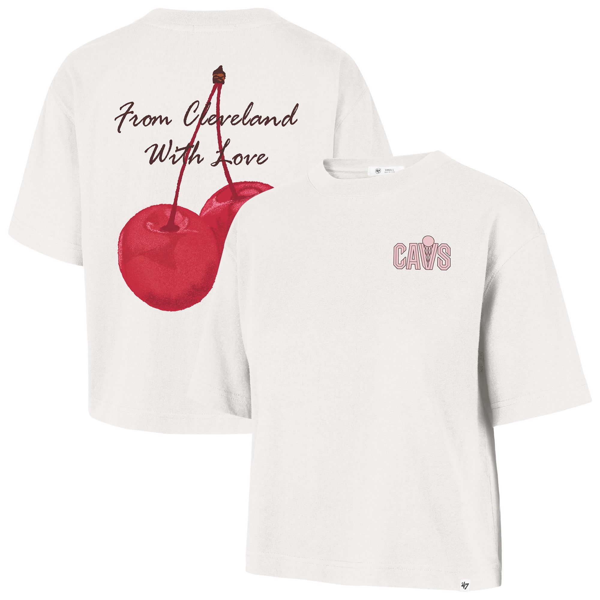 Women's '47 Cream Cleveland Cavaliers Love Letter Reed City T-Shirt