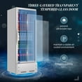 thumbnail image 4 of Chingoo Glass Door 11 Cu.Ft Commercial Beverage Refrigerator ,24"W 35-46℉ Upright Merchandiser Cooler with Lock and Wheels for Bar-Black, 4 of 8