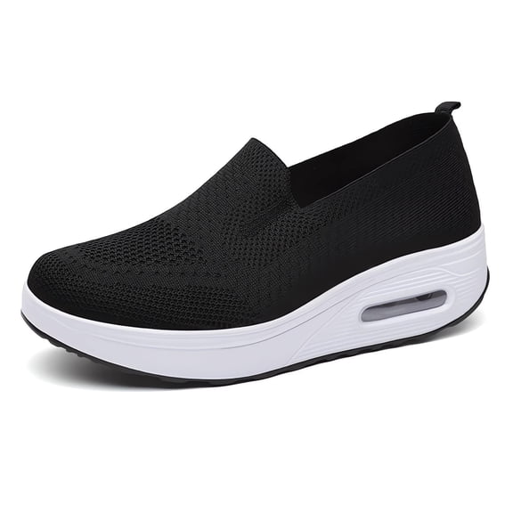 Peinaina Sneakers, Women's Slip-On Walking Sneakers with Air Cushion, Orthopedic Arch Support, Wide Fit