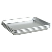 Nordic Ware Naturals Aluminum Quarter Sheets, 3 Pack, Silver, 12.1 x 8.8 x 1.1