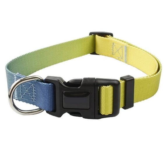 Dog Collar Gradient Soft Clasp Comfortable Nylon Adjustable Pet Collar For Large, Medium And Small Puppies