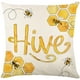 thumbnail image 4 of Fundas de almohada florales de 18.0 x 18.0 in, juego de 4 fundas de almohada de miel de abeja amarilla, fundas de cojín decorativas para primavera y verano para sofá, 4 of 5