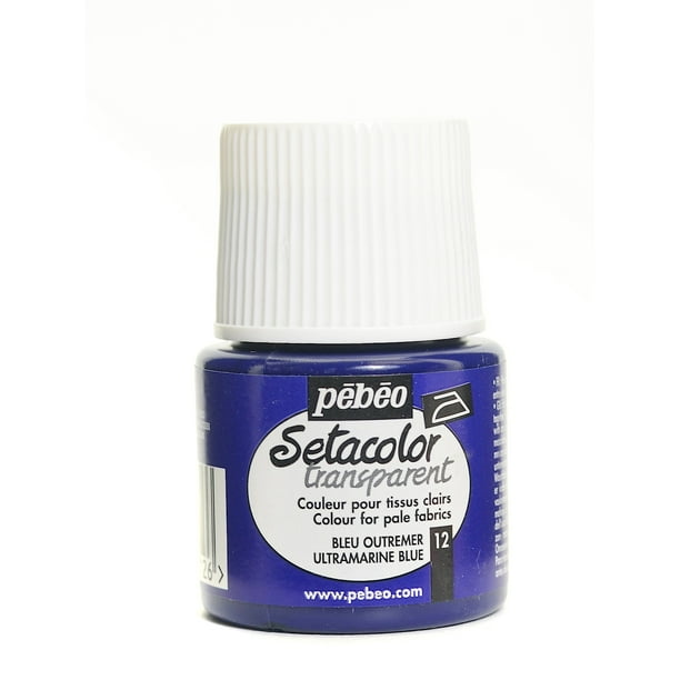 Setacolor Transparent Fabric Paint ultramarine blue, 45 ml (pack of 3