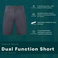 thumbnail image 5 of Visive Mens Hybrid Quick Dry Board Shorts - Stretch Fabric for Golf, Swimming, Hiking - Stylish Summer Casual Wear - Big & Tall Sizes 30-44 - Versatile Shorts - Ideal for Active Lifestyles & Vacations, 5 of 8